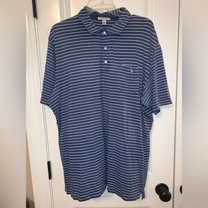 Men's Blue Striped Peter Millar Polo